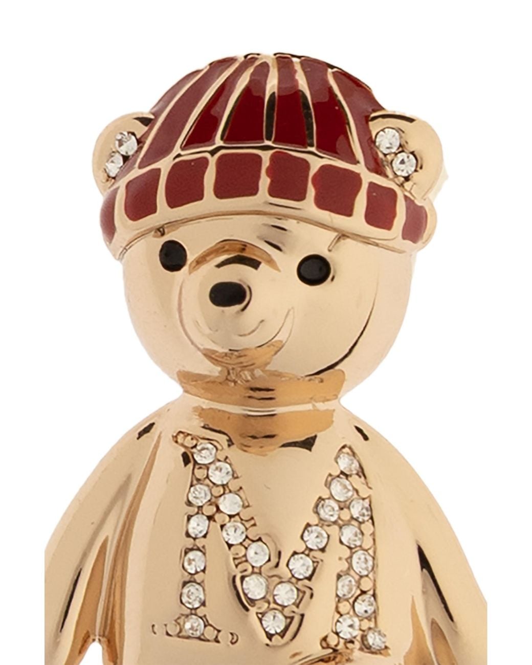 Max Mara Metallic Teddy Logo Brooch