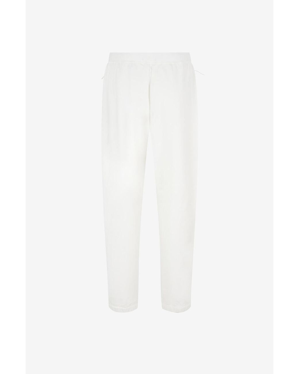 C P Company White Logo-Patch Track Pants for men