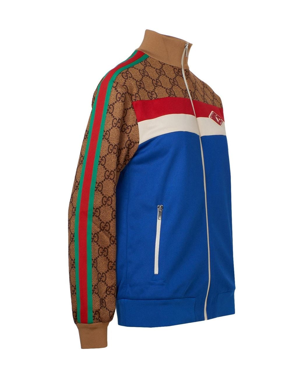 Gucci Blue Gg Technical Jersey Jacket