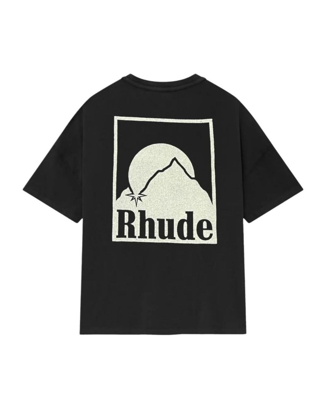 Rhude Black Moonlight Badge Tee for men