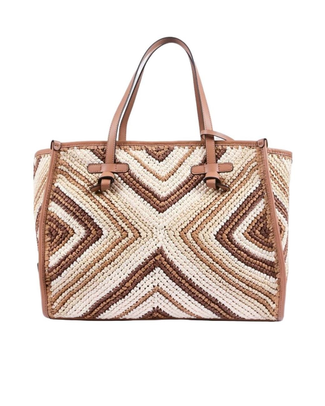 Gianni Chiarini Natural Marcella Crochet Shoulder Bag