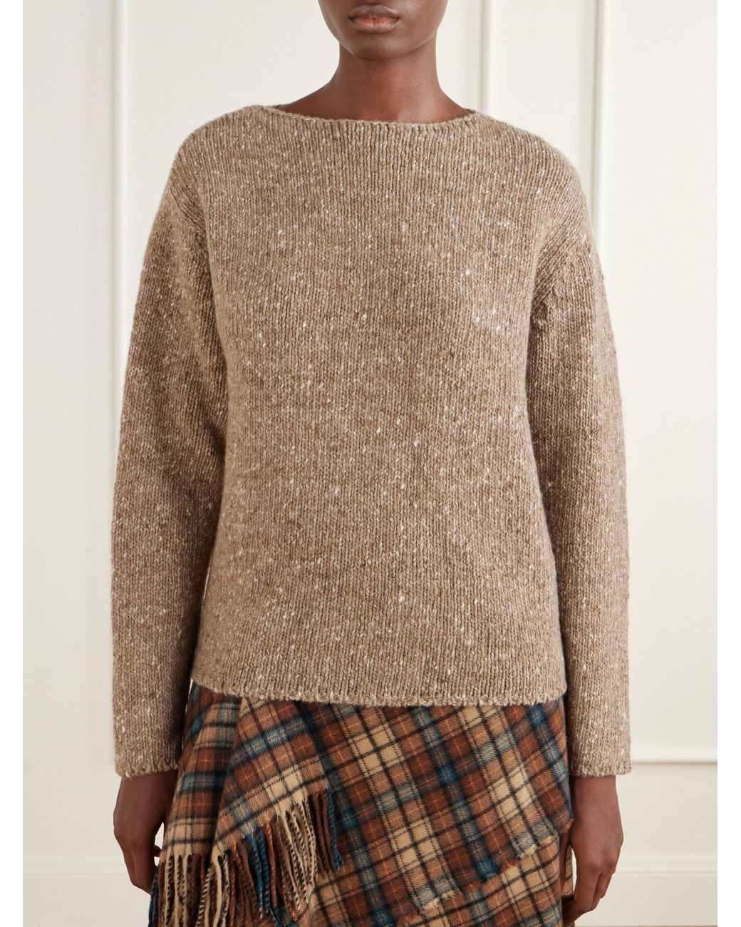 Auralee Brown Wool Sweater