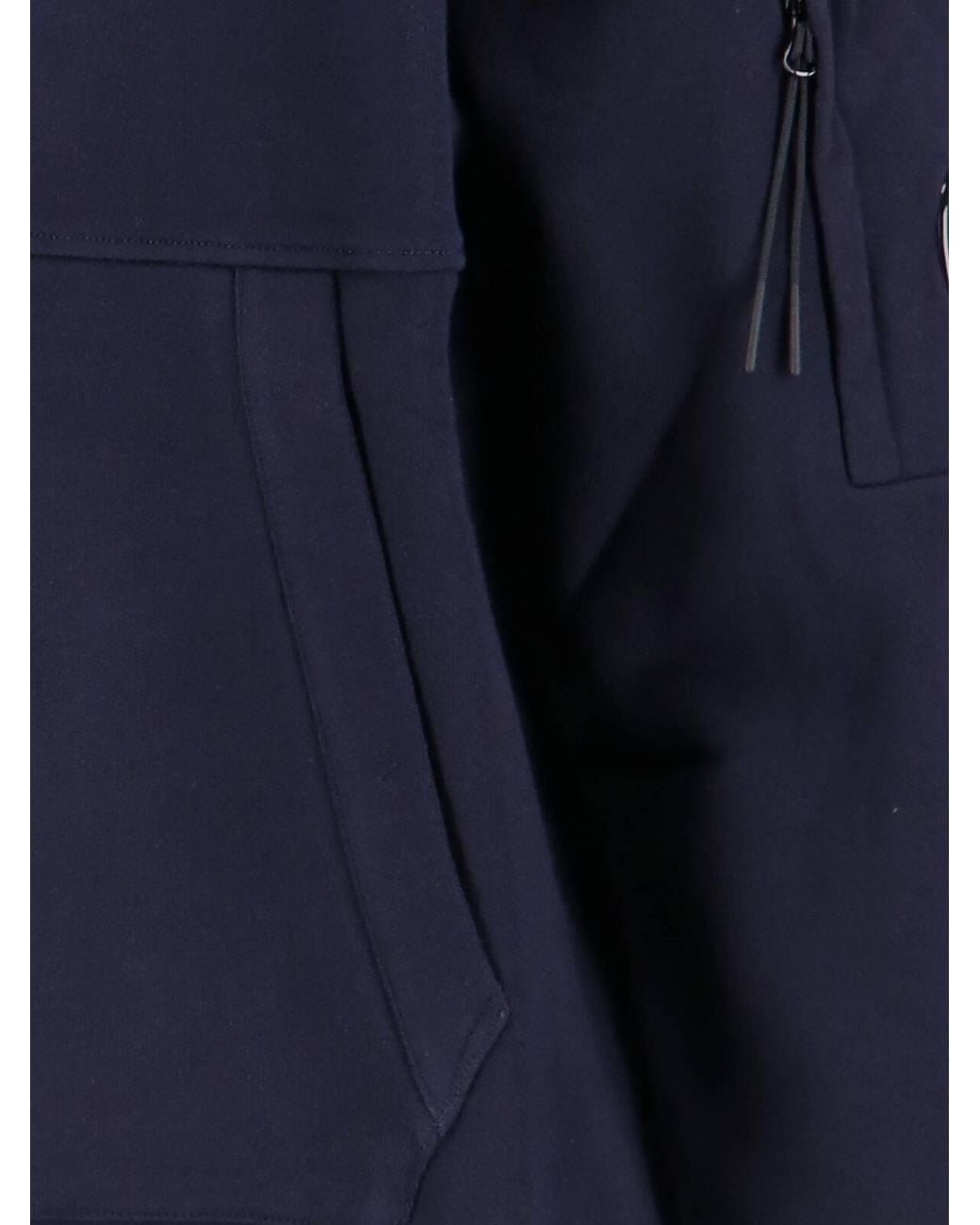 C P Company Blue Logo Hooded Sweatshirt for men