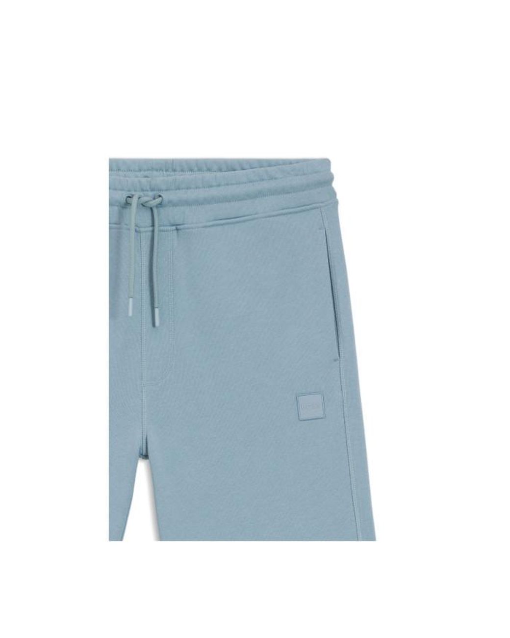 Boss Blue Drawstring Logo-Detail Shorts for men