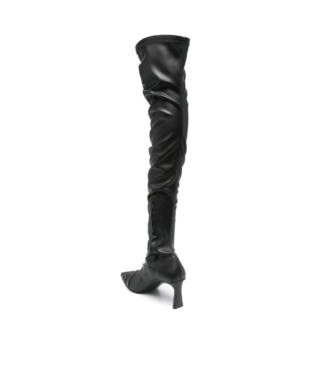 Stella McCartney Black Elsa Ruched Thigh-High Boots