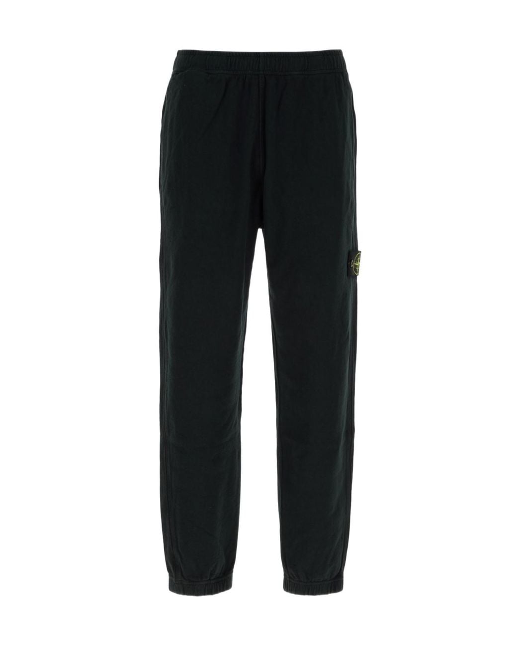 Stone Island Black Elastic Waist Sports Pants for men