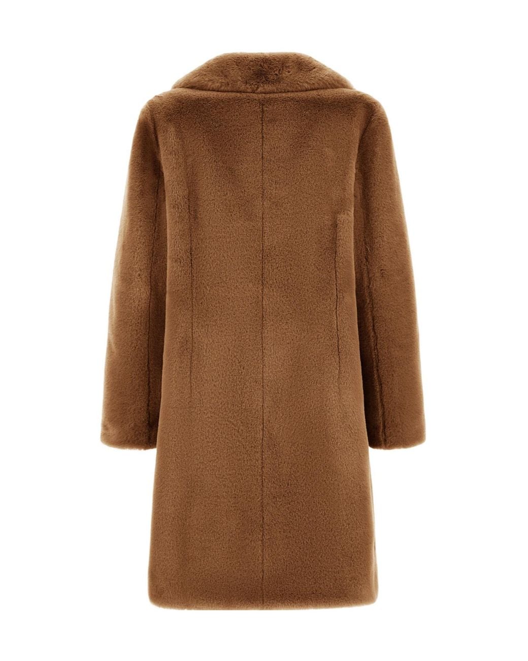 Herno Brown Alpaca Jacket With Fringing