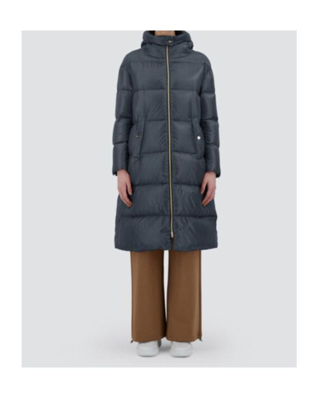 Herno Blue Hooded Down Jacket