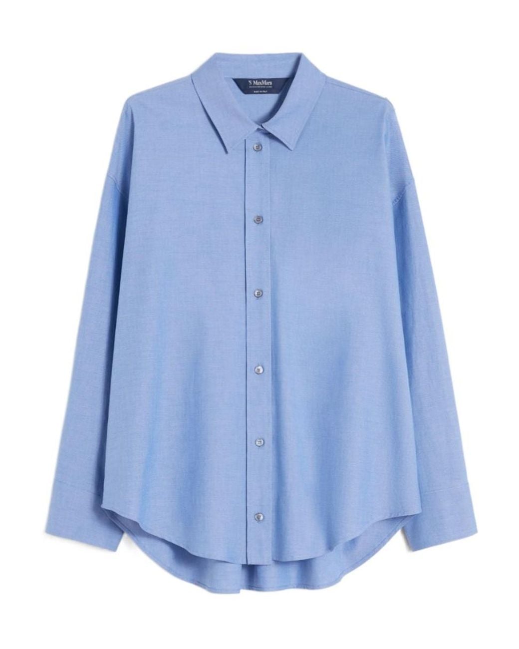 Max Mara Blue Cotton Oxford Shirt