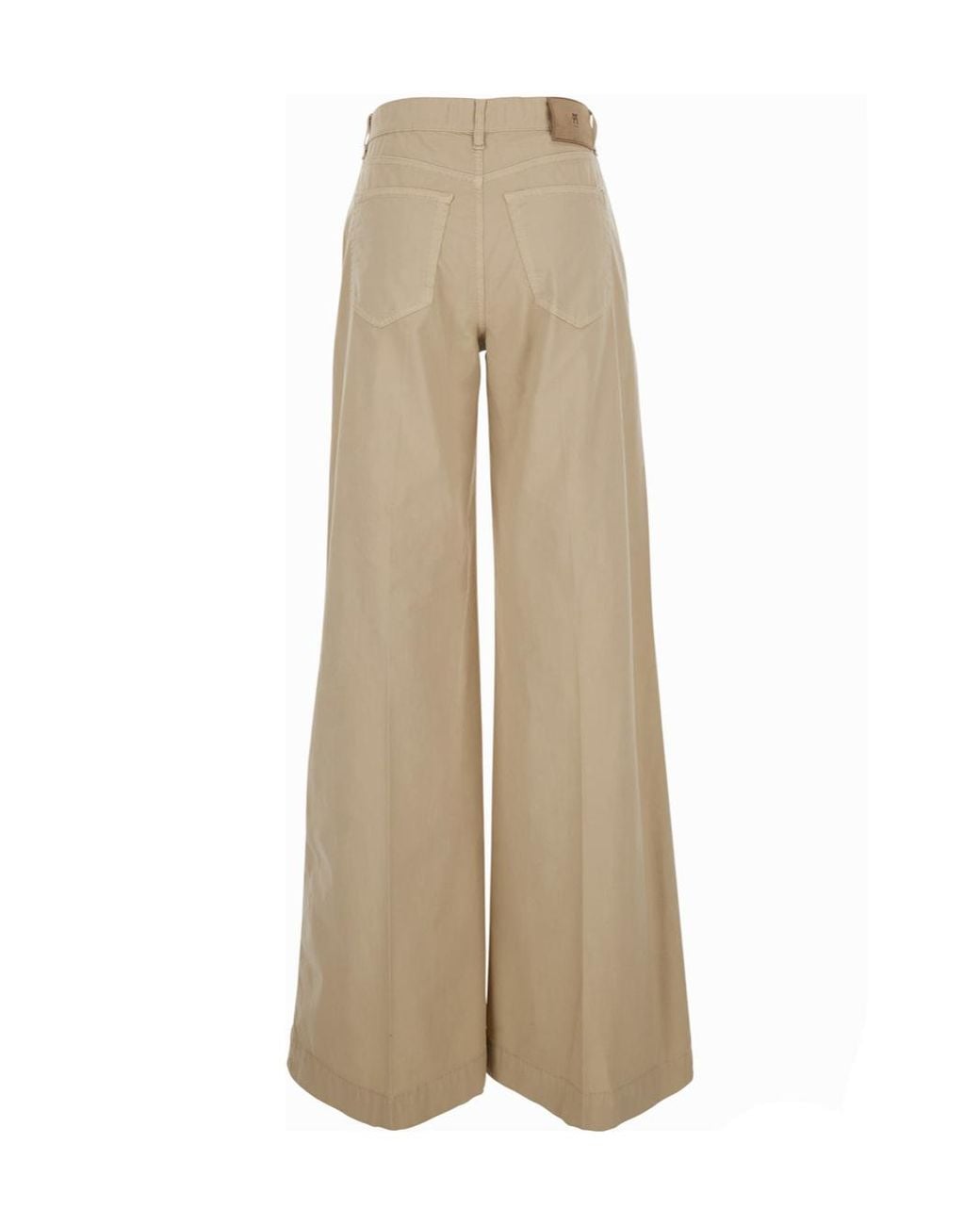 Pt Pantaloni Natural Pt Torino Poppy Wide-Leg Pants