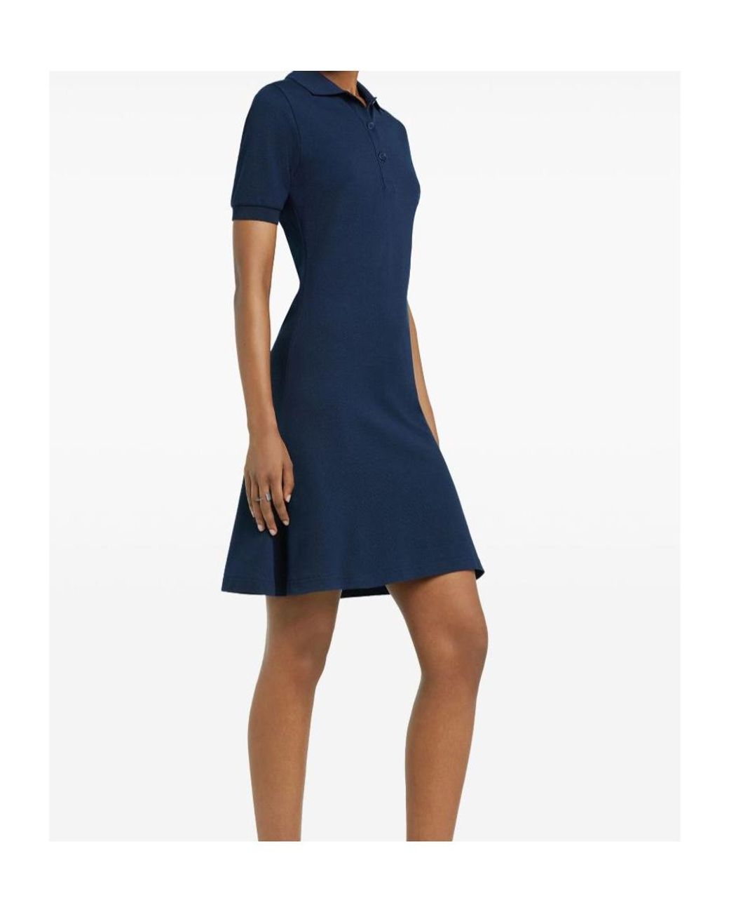 Courreges Blue Courrèges Mini Collar Polo Dress