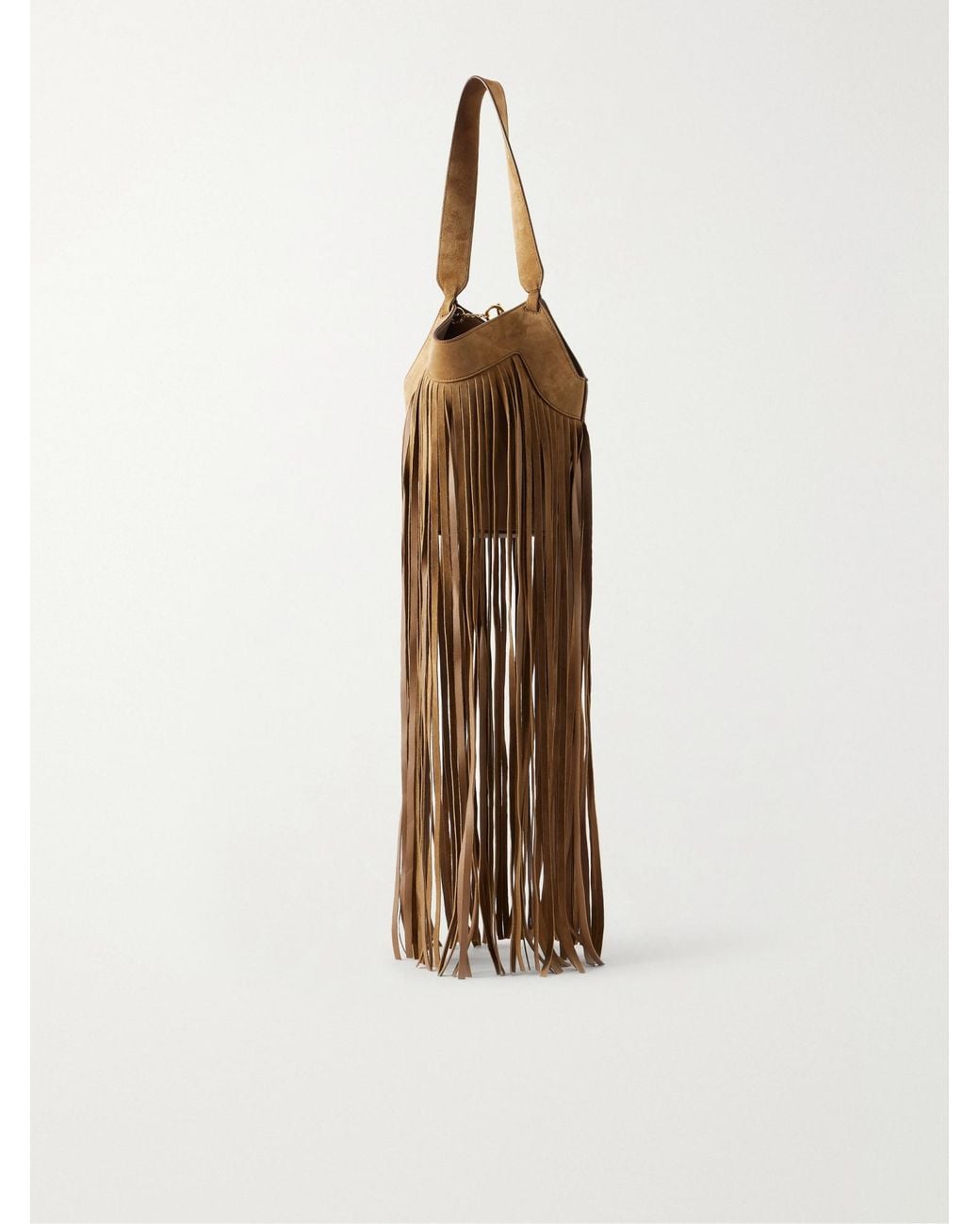 Khaite Brown Lotus Fringed Leather Tote