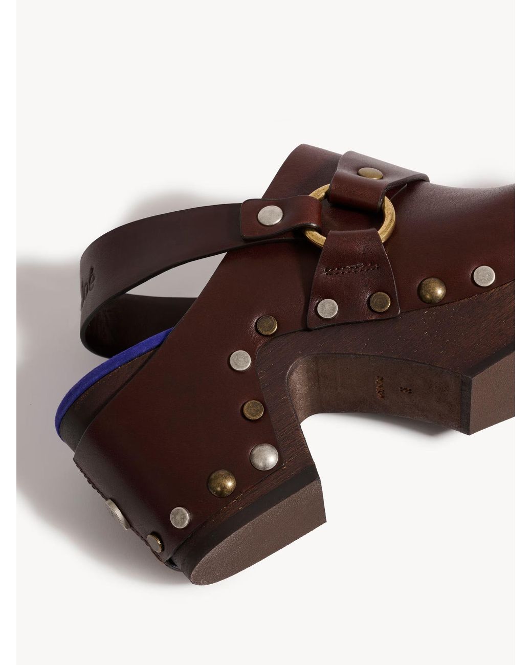 Chloé Brown Chloé Talis Wedge Clogs