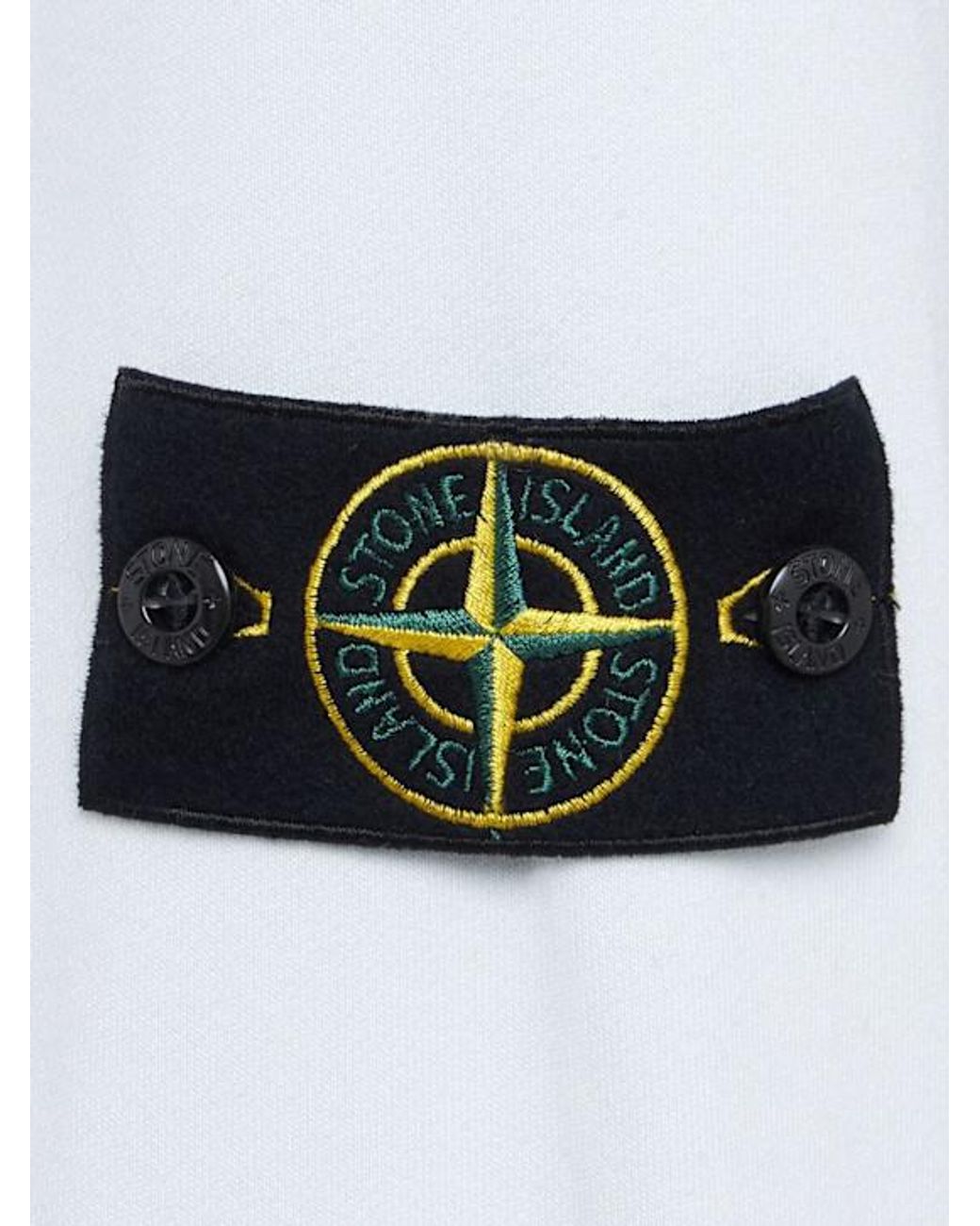 Stone Island White Cotton Sweatshirt for men