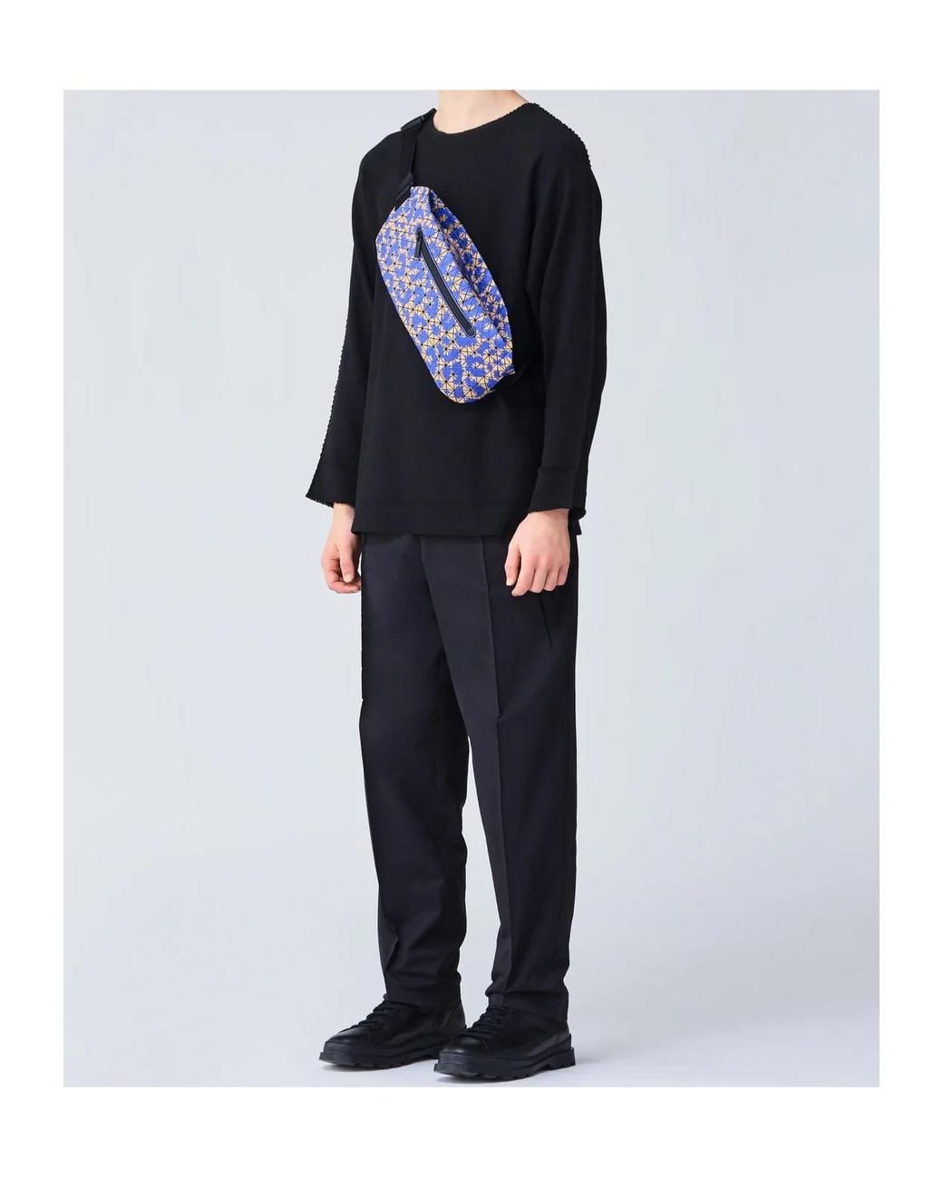 Issey Miyake Blue Baton Dapple Belt Bag for men