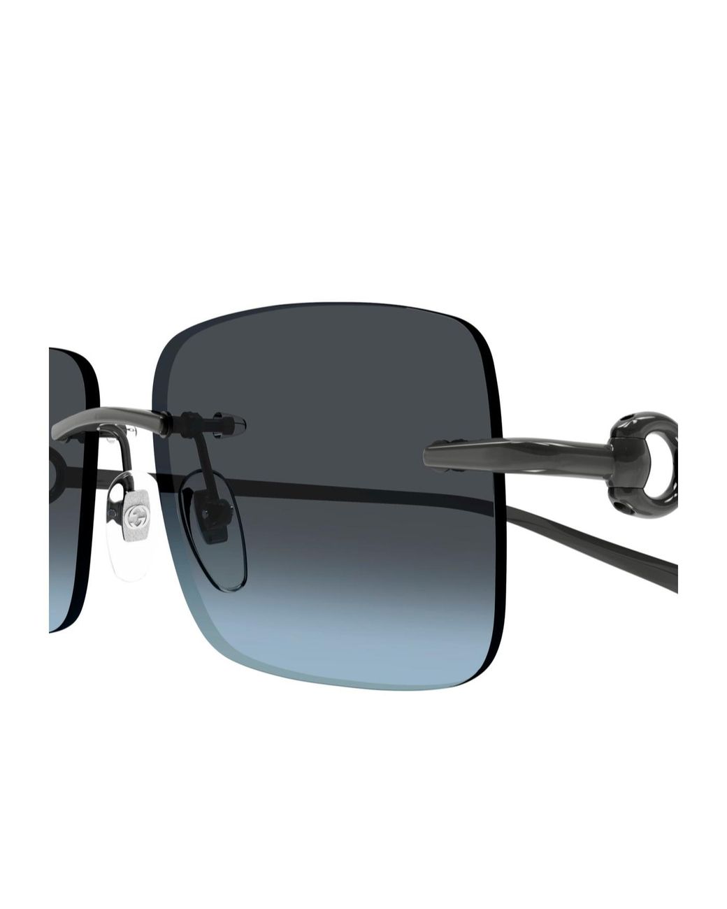 Gucci Blue Eyewear Rectangular Frame Sunglasses for men