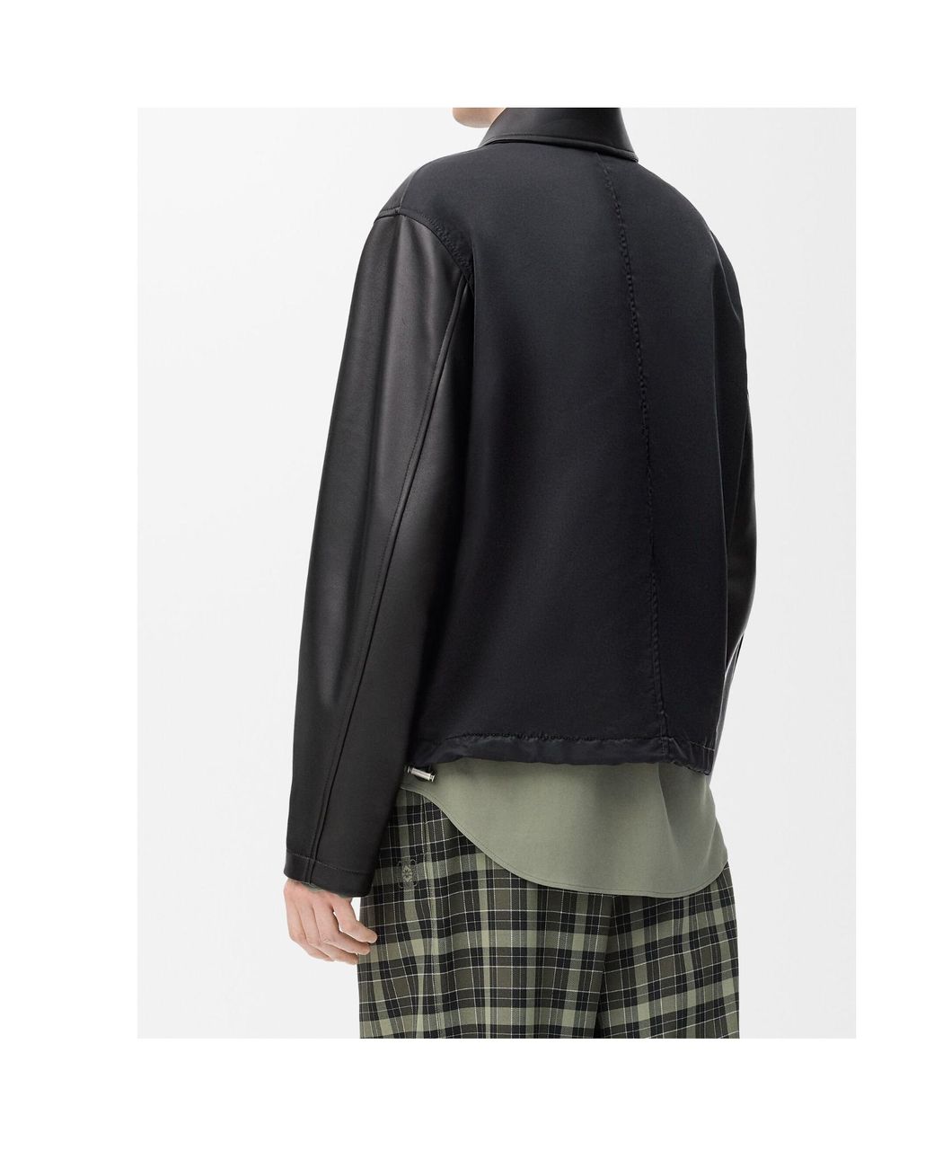 Loewe Black Lambskin Nappa And Nylon Twill Jacket for men