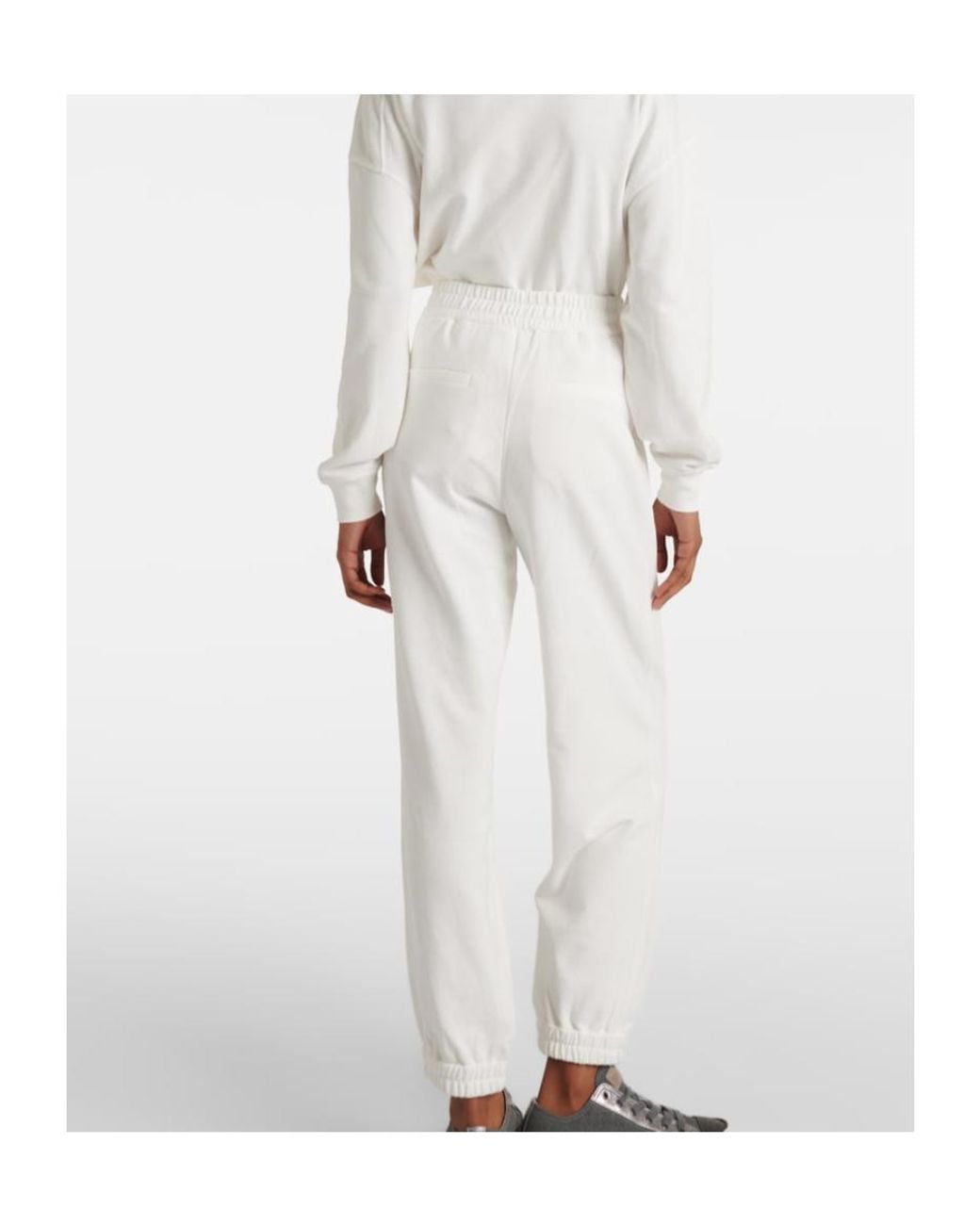 Brunello Cucinelli White Cotton Jersey Sweatpants