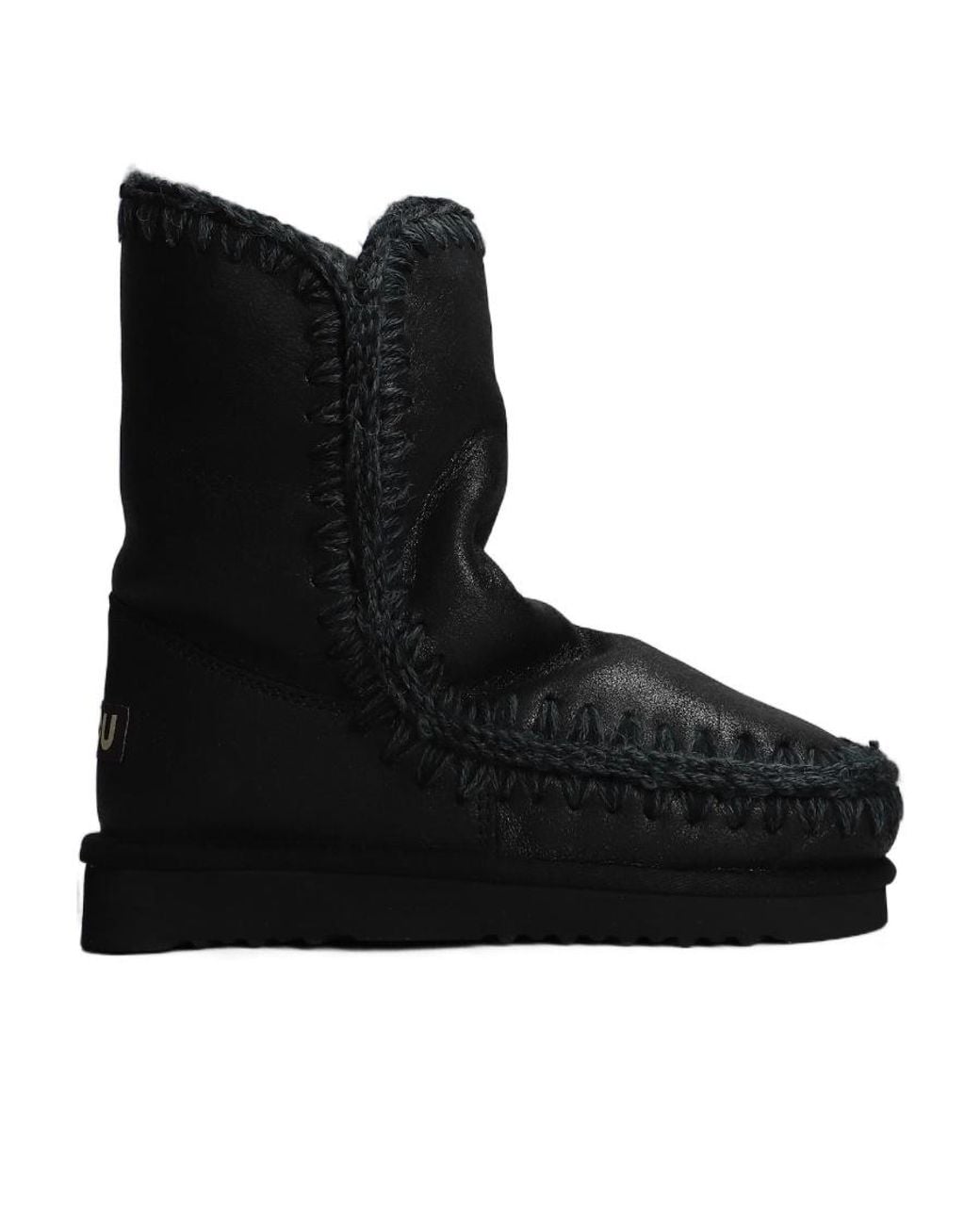 Mou Black Snow Boots