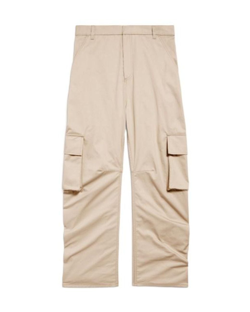 Balenciaga Natural Cotton Cargo Trousers