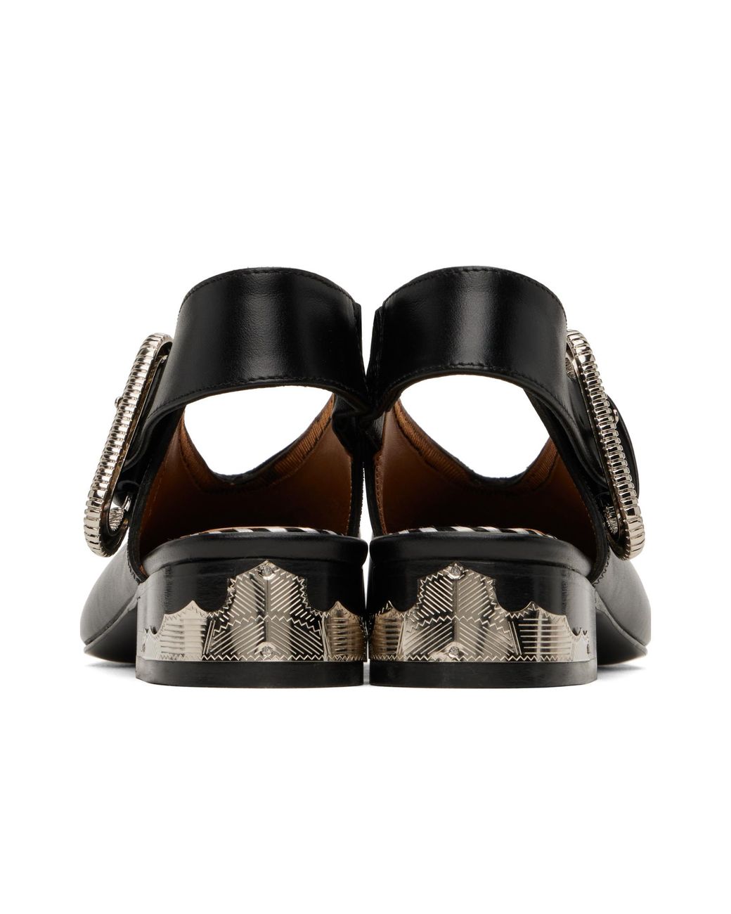 Toga Black Slingback High Heel Sandals