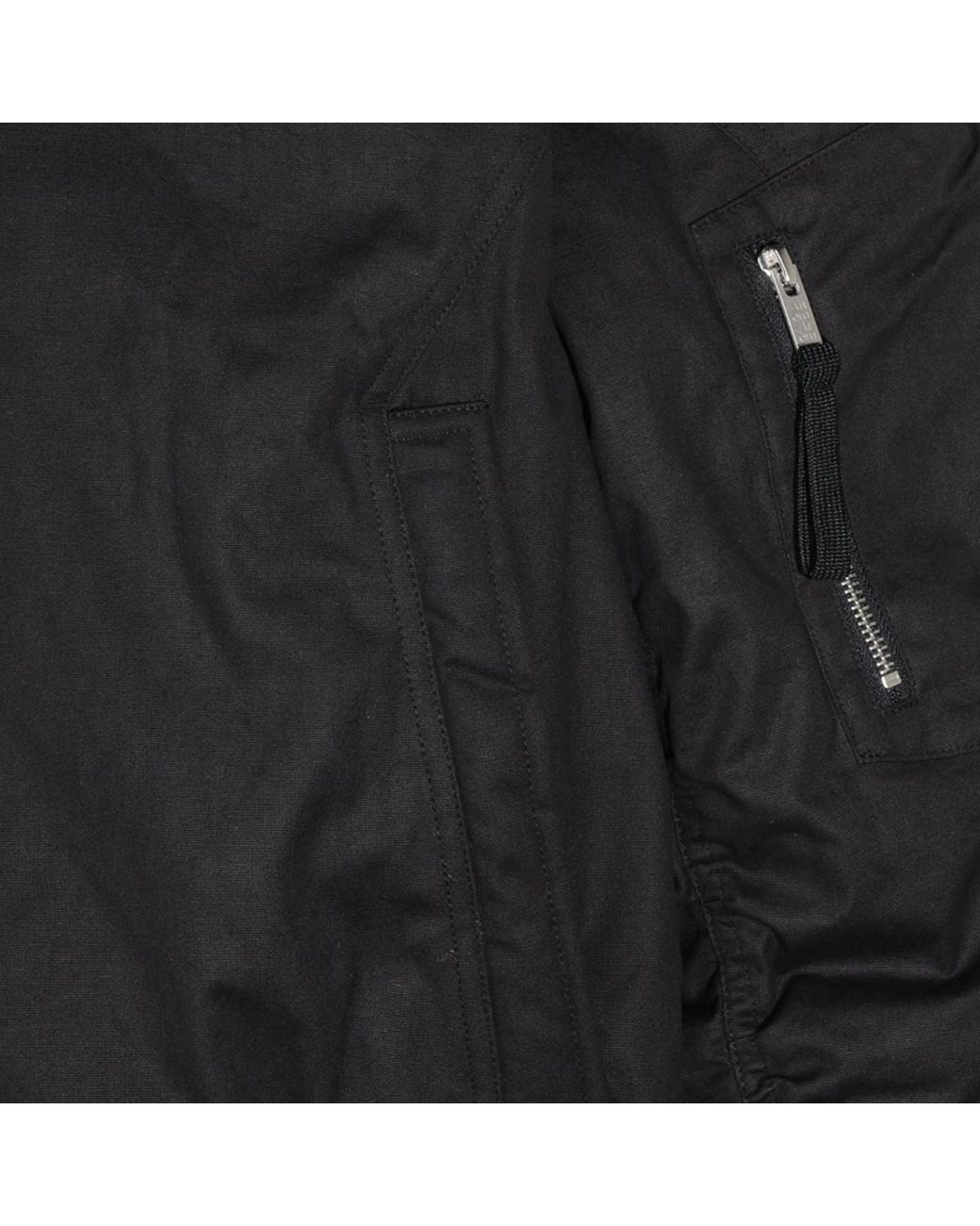 Thom Krom Black Zip-Up Bomber Hooded Jacket for men