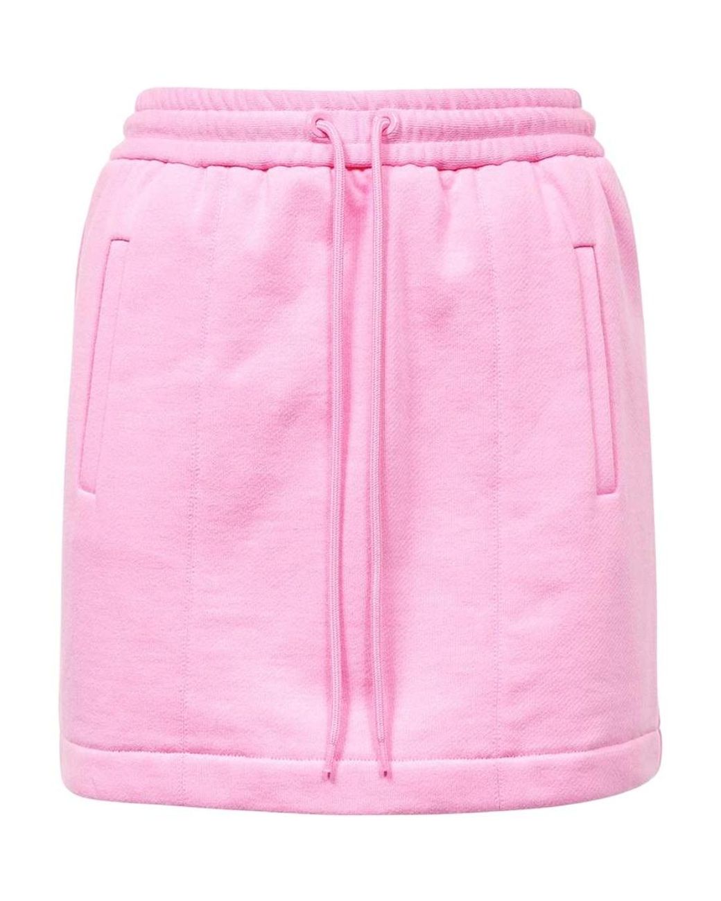 Versace Pink Logo-Print Cotton Miniskirt