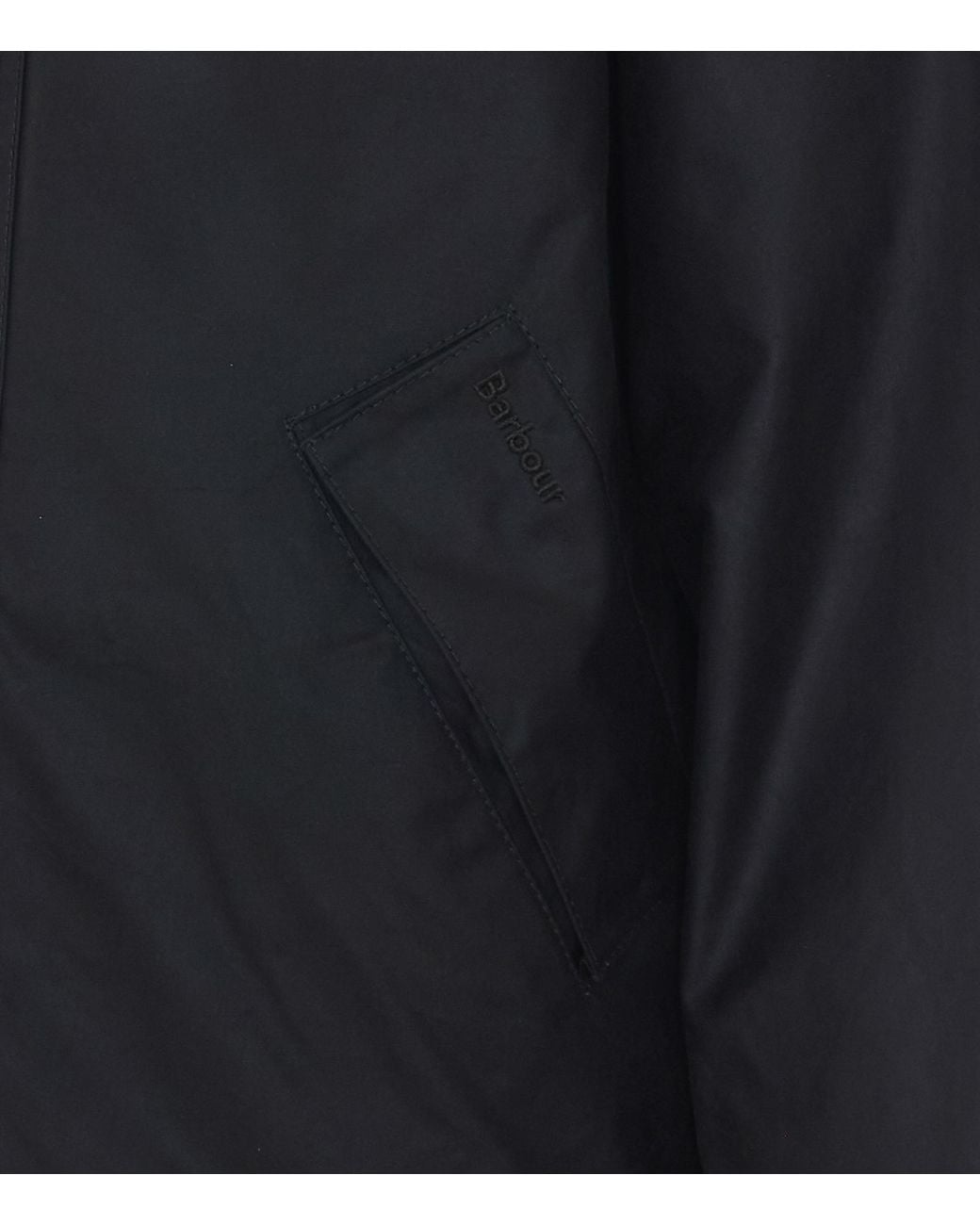 Barbour Black Transport Waxed Jacket With Corduroy Collar for men