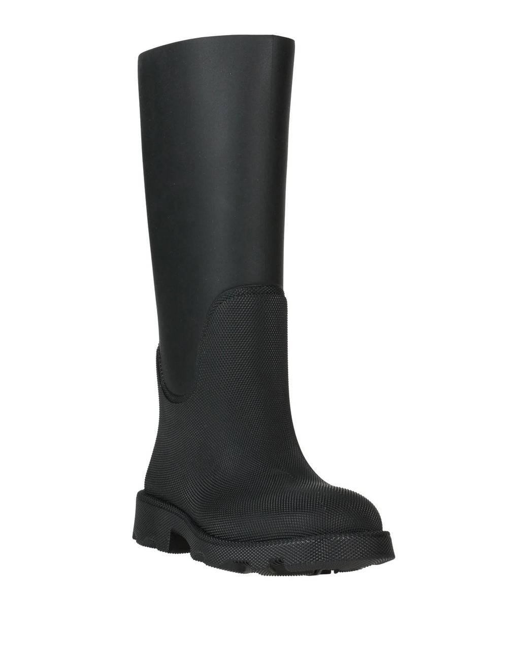 Burberry Black Solid-Color Rubber Rain Boots