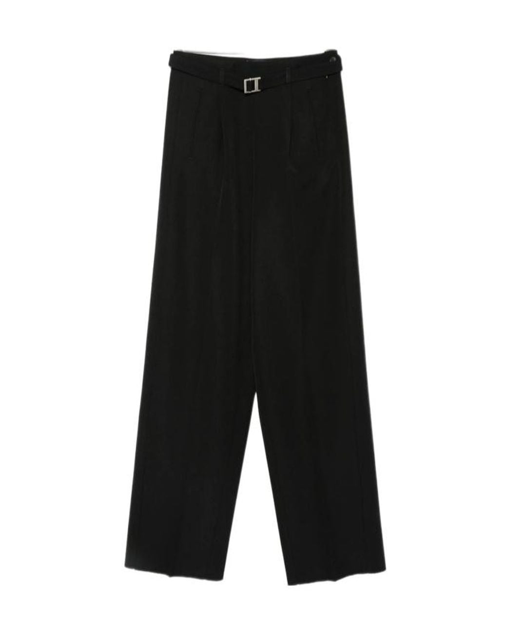 Seafarer Black Belted Wide-Leg Trousers