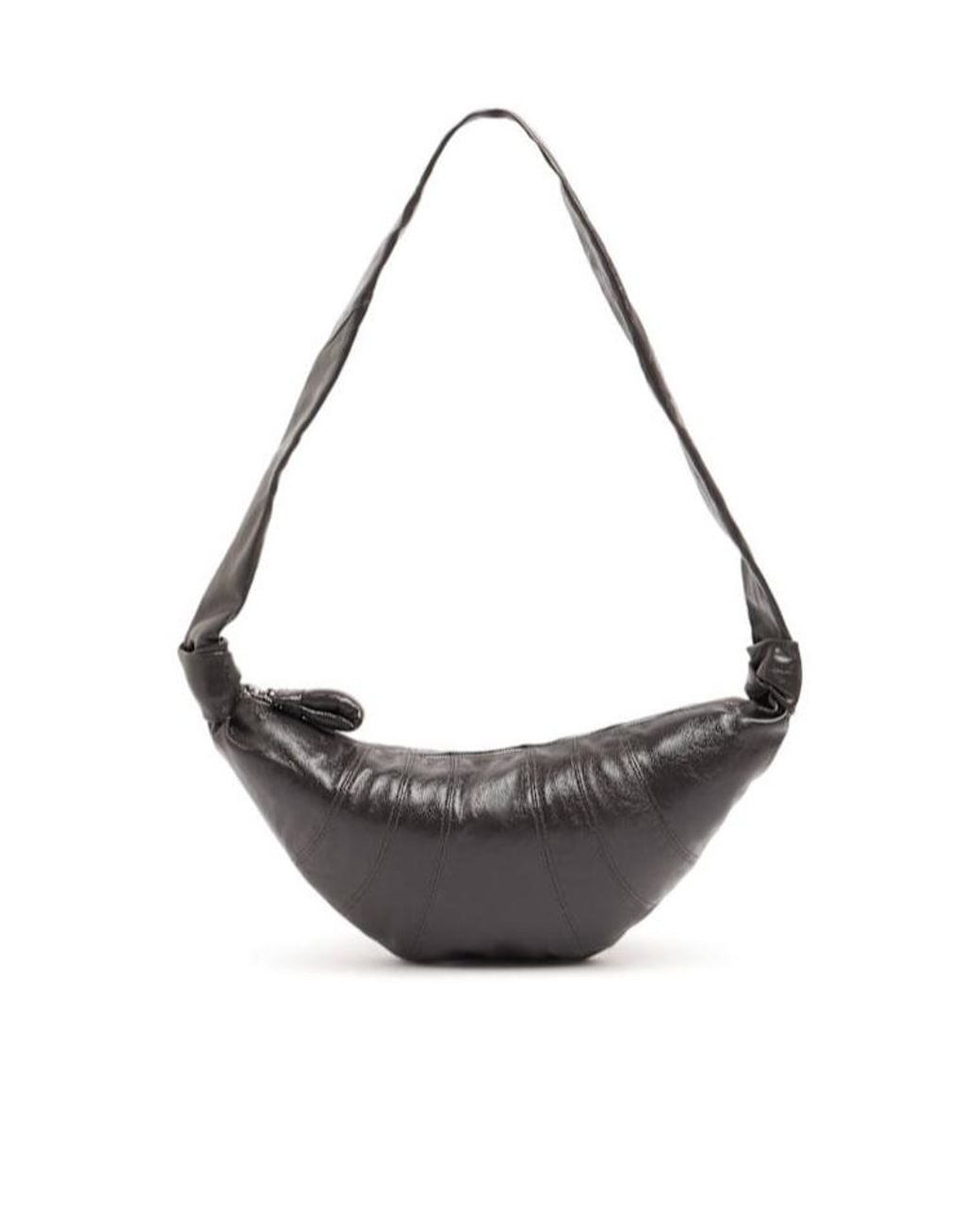 Lemaire Gray Medium Croissant Coated Cotton Bag