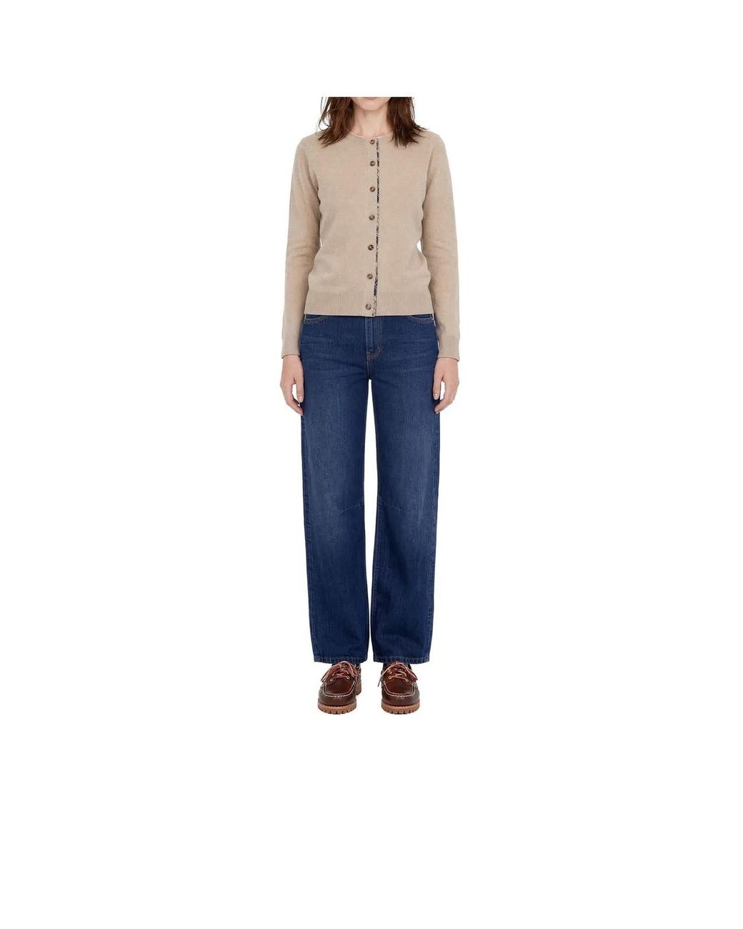 Barbour Natural Long-Sleeved Knitted Cardigan