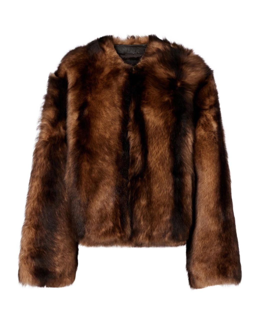 Nili Lotan Brown Elan Long-Sleeved Casual Jacket