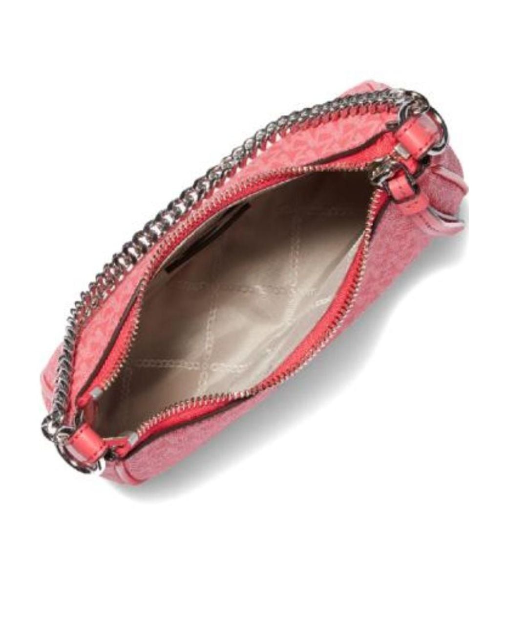 Michael Kors Pink Jet Set Monogram-Pattern Shoulder Bag