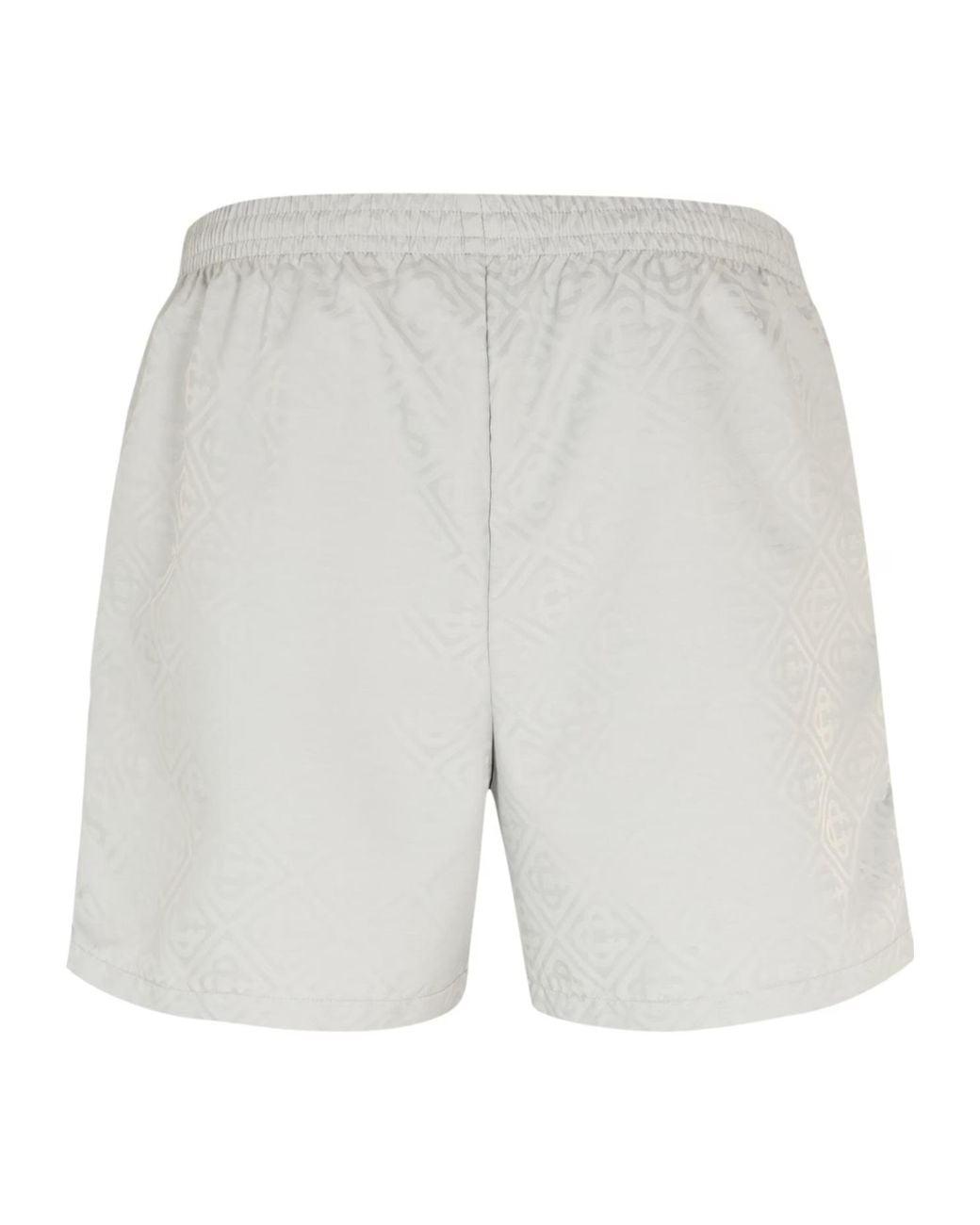Casablanca White Logo-Stamped Swim Trunks for men