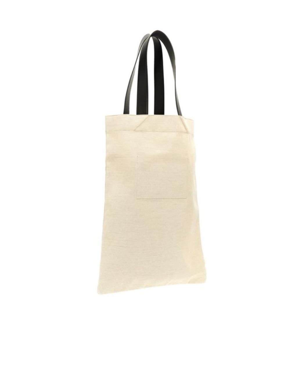 Jil Sander Natural Logo-Print Large Open Top Tote Bag