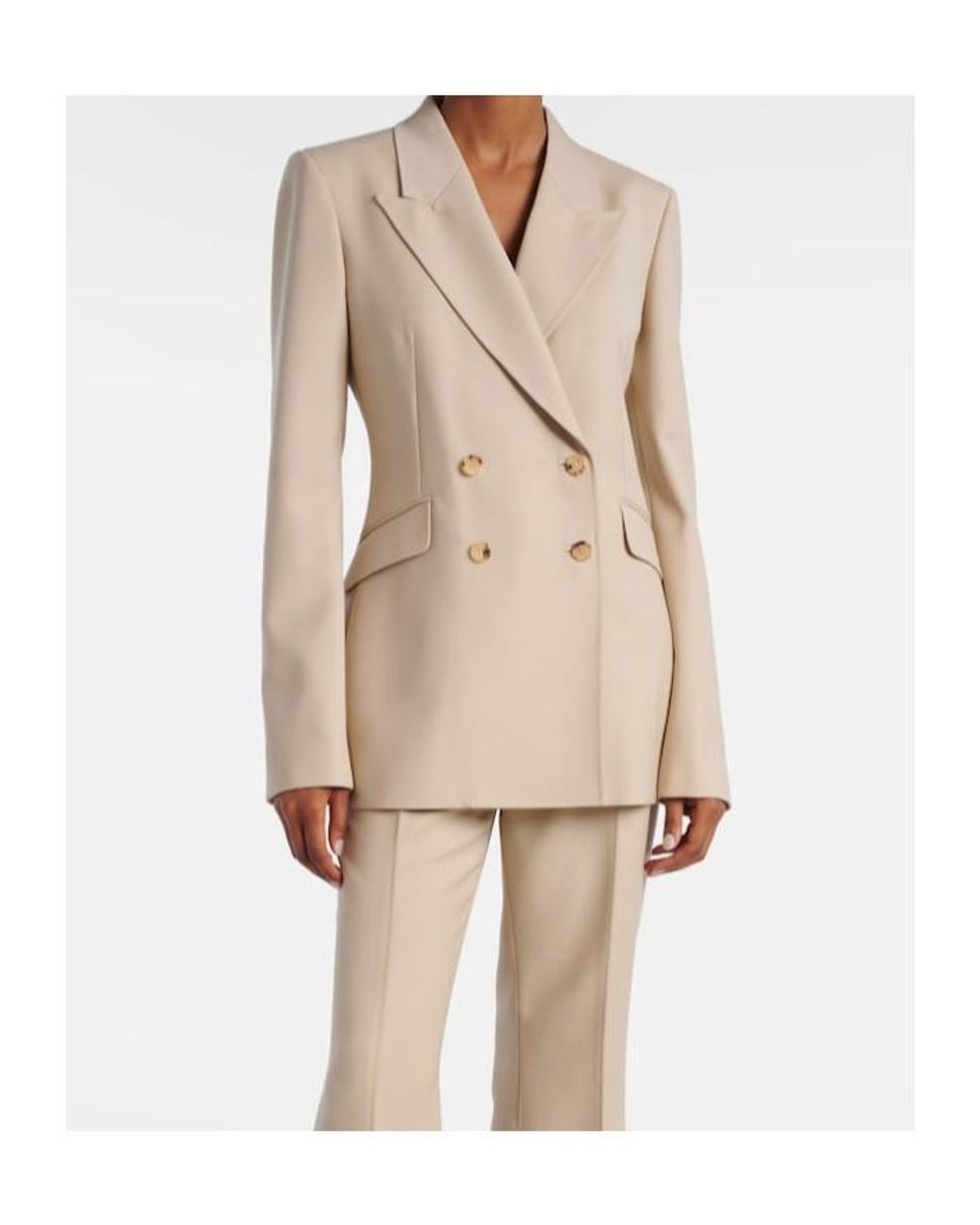 Gabriela Hearst Natural Stephanie Double-Breasted Wool Blazer