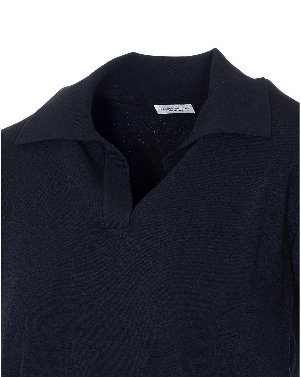 Roberto Collina Blue Open Collar Polo T-Shirt