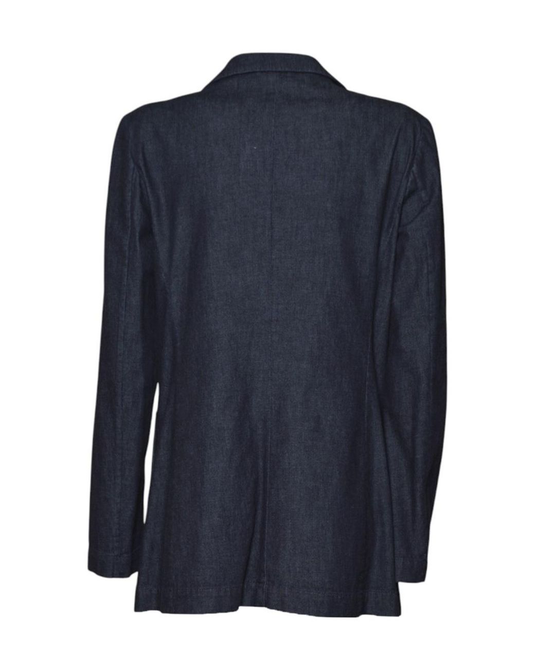 Aspesi Blue Single-Breasted Denim Jacket