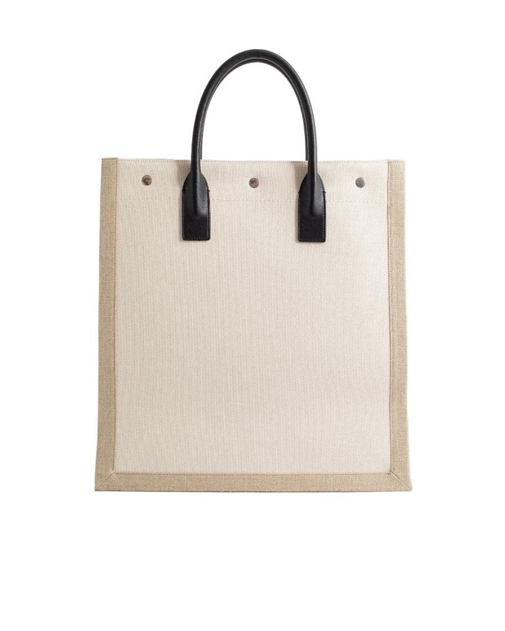 Saint Laurent White Logo Printed Top Handle Bag for men