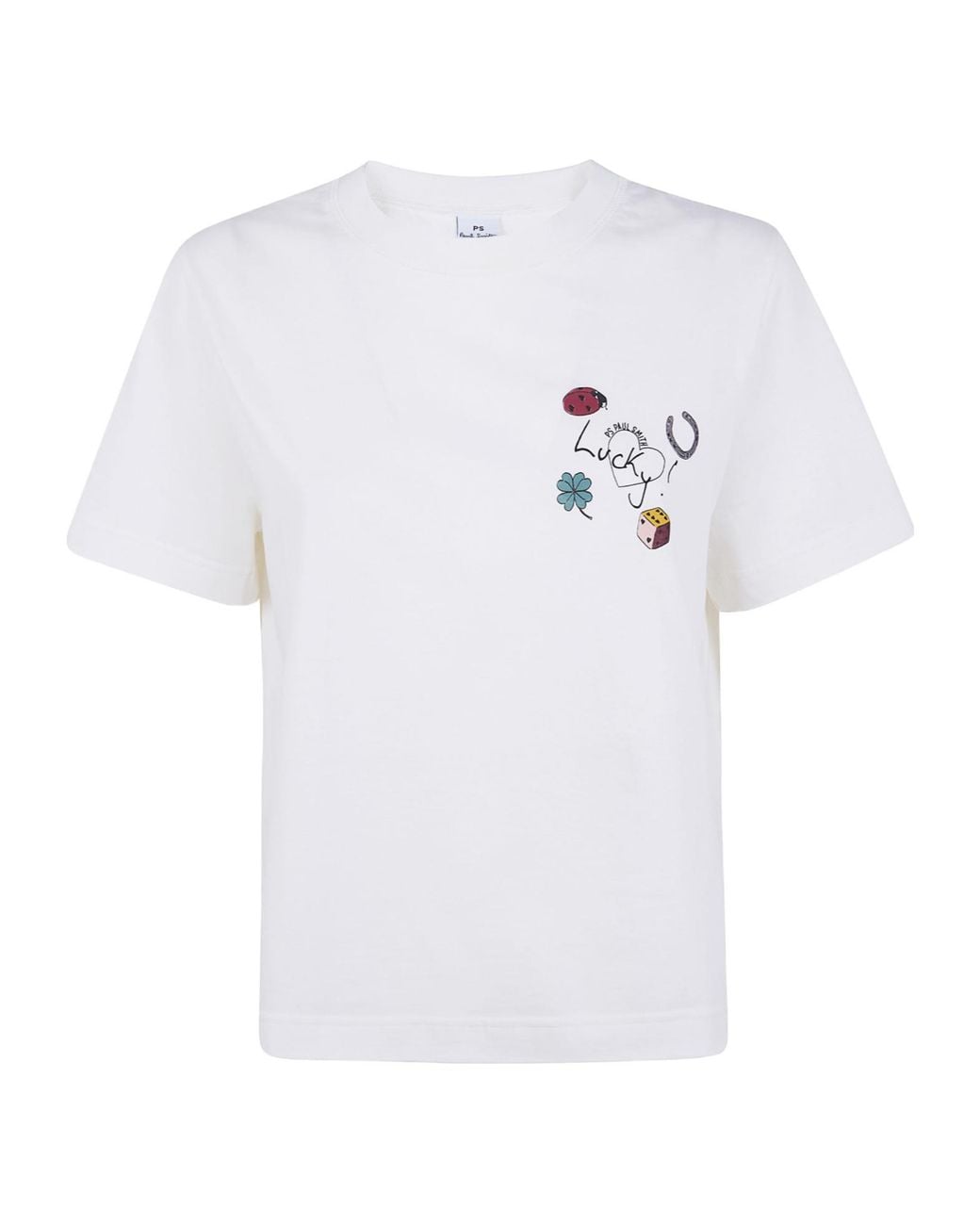 Paul Smith White Ps Graphic Printed Crewneck T-Shirt