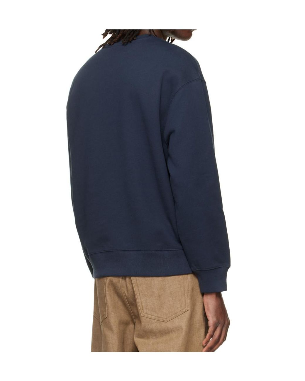 Maison Kitsuné Blue Maison Kitsuné Handwriting Logo Sweatshirt for men