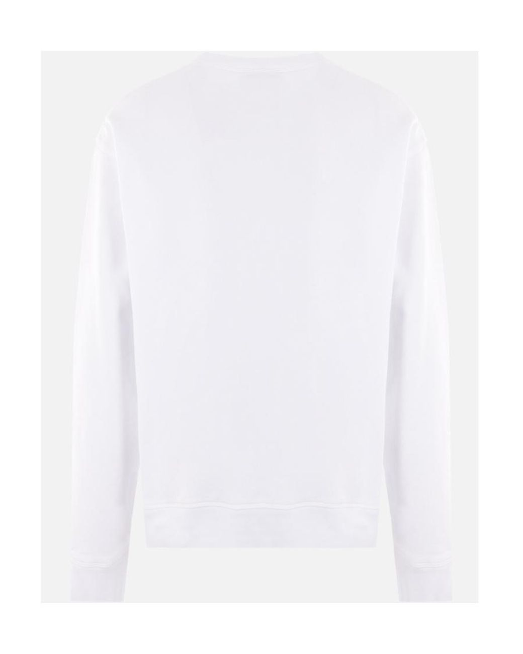 DSquared² White Logo Printed Crewneck Sweatshirt for men