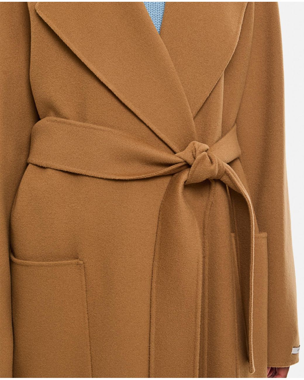 Sportmax Brown Buttoned Long-Sleeved Coat