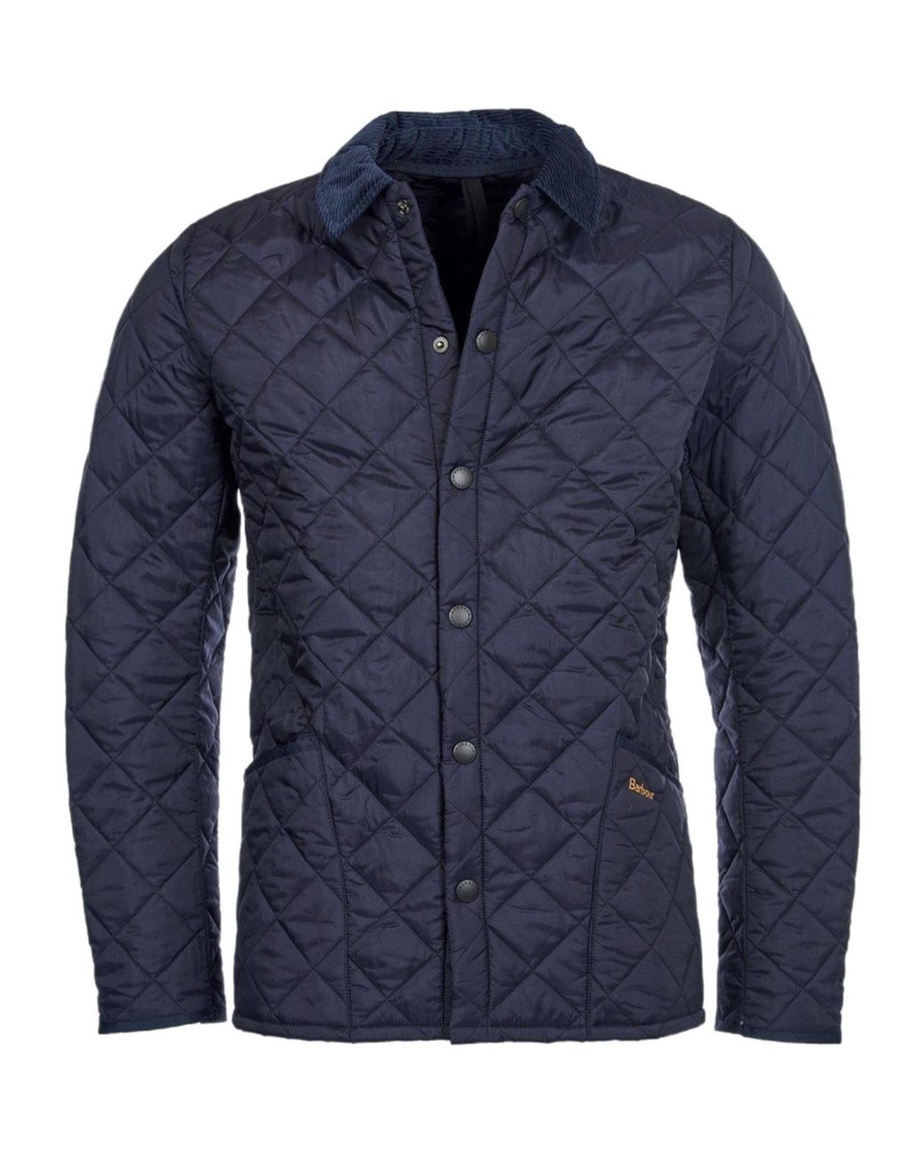 Barbour Blue Quilted Long-Sleeved Cotton Coat for men