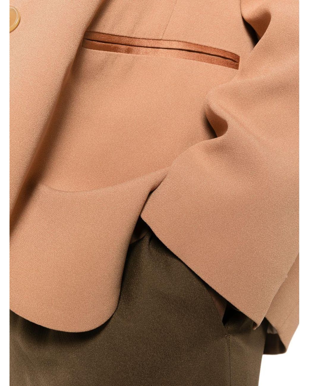 Forte_forte Natural Single-Breasted Peak-Lapel Blazer