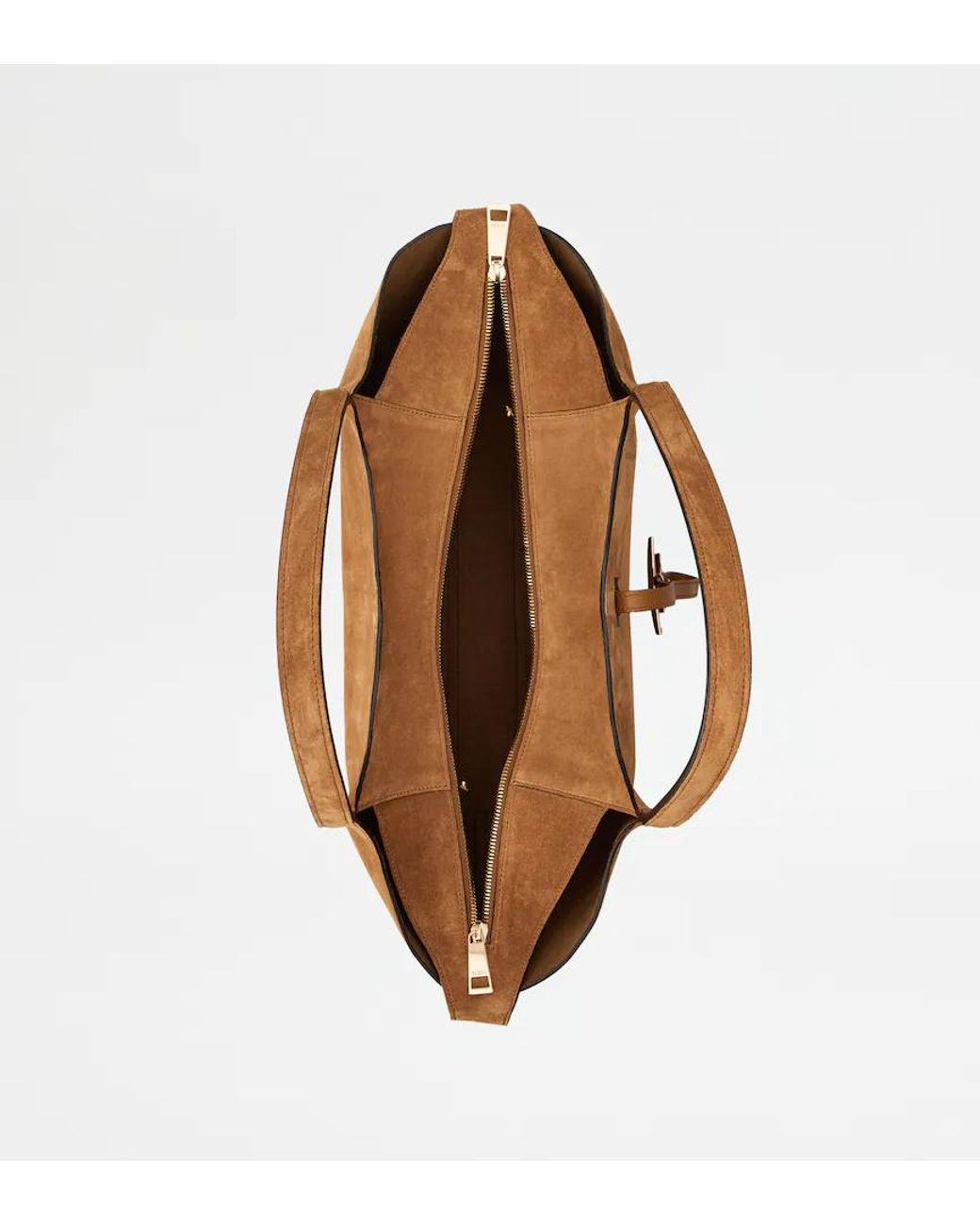 Tod's Brown T Timeless Small Tote Bag