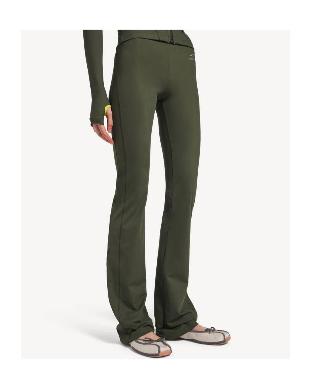 Balenciaga Green Techwear Flared Leggings
