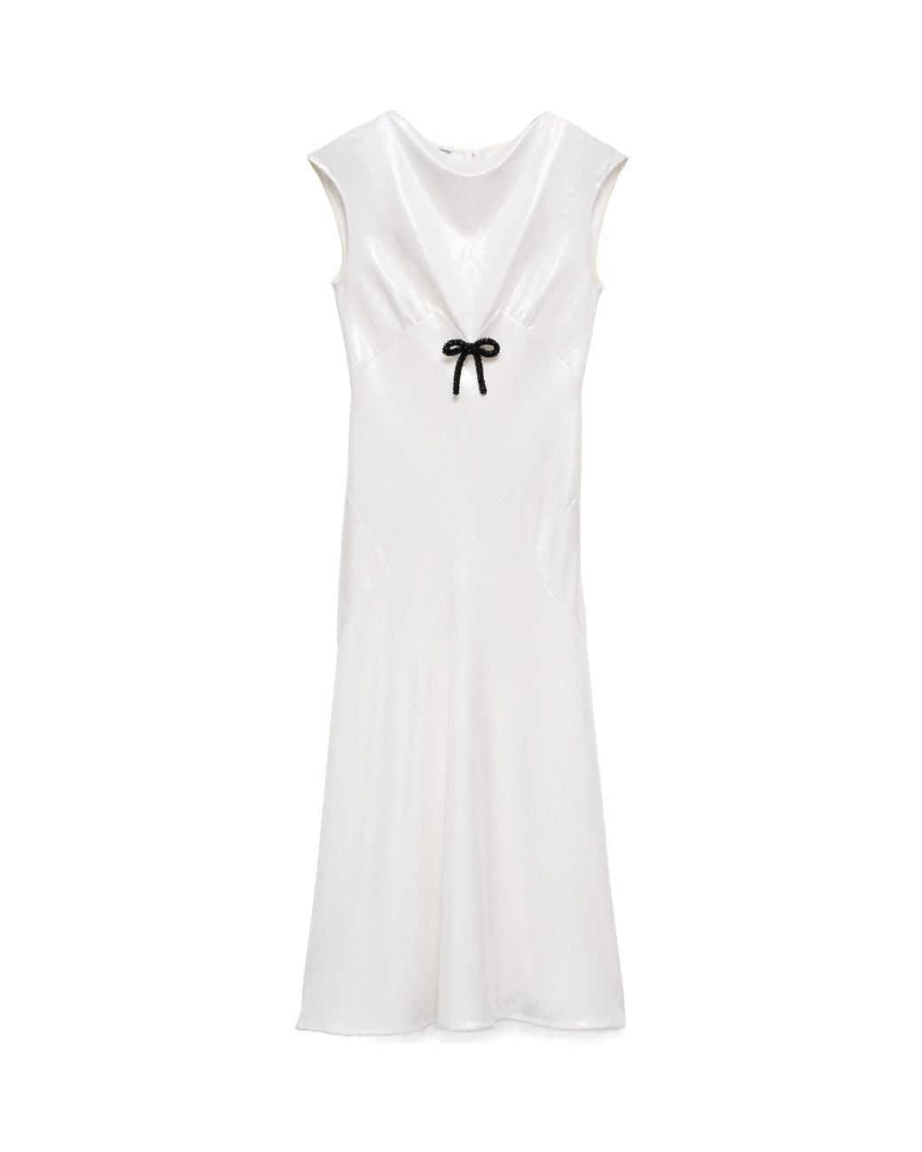 Prada White Sequined Midi Dress