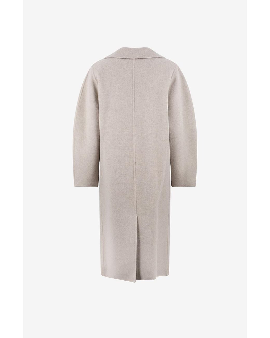 Brunello Cucinelli Gray Double-Breasted Coat